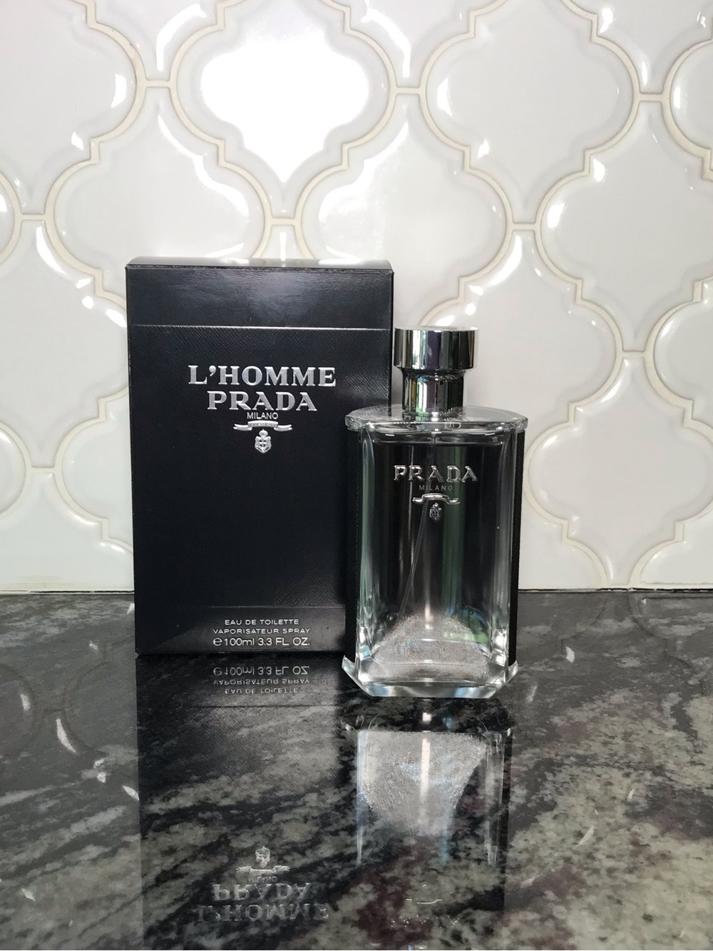 NEW Prada L’Homme “Milano” Eau De Toilette Spray for Men  3.3 fl oz